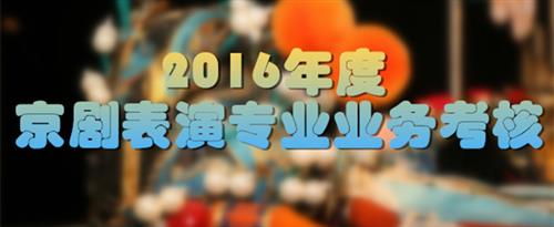 美国日本黄视频大鸡巴国家京剧院2016年度京剧表演专业业务考...